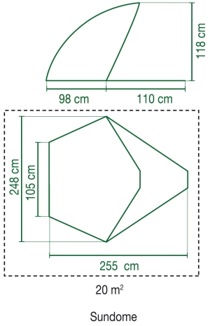 Схема Тент Coleman Sundome Beach Shelter