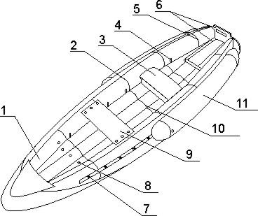 Схема Надувная лодка Raftmaster Егерь-2000