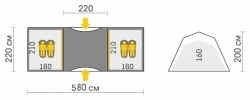 Схема Палатка Talberg Base 6