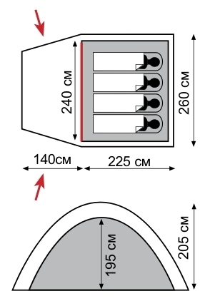 Схема Палатка Tramp Bell 4 v2