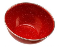 Миска глубокая с ободком эмалированная GSI Mixing Bowl Stainless Rim 5.75 red