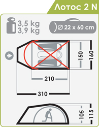 Схема Палатка Normal Лотос 2N