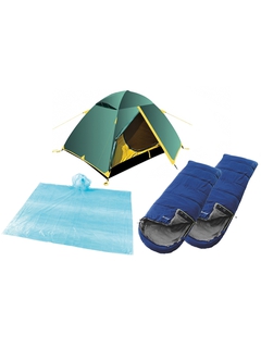 Комплект Outwell Scout 2 v2 + 2 Outwell Campion + 2 дождевика Easy Camp