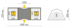 Схема Палатка Talberg Base 4