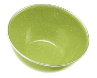 Миска глубокая с ободком эмалированная GSI Mixing Bowl Stainless Rim 5.75 green